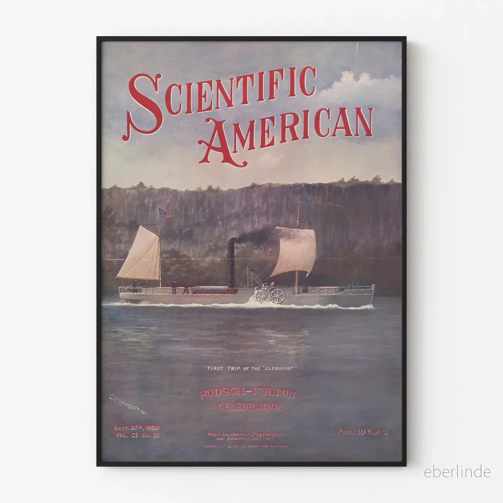 Vintageposter för Scientific American Hudson-Fulton-firandet 1909