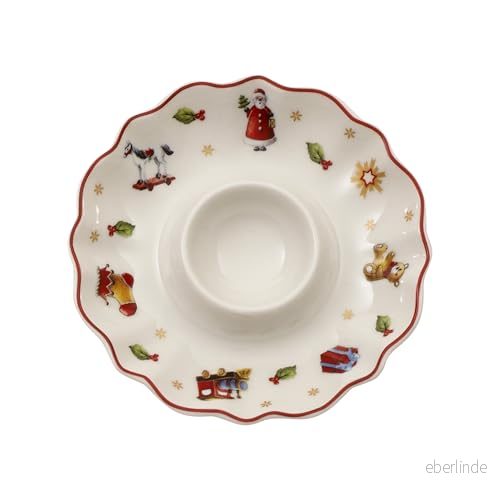 Villeroy och Boch Toy's Delight äggkopp, premium porslin, vit/röd/guld 4003686328716