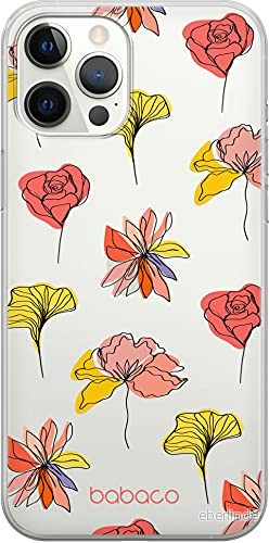ERT GROUP mobiltelefonfodral för Apple Iphone 12 PRO MAX originalt och officiellt licensierat Babaco mönster Flowers 012 Vit optimalt anpassad till formen på mobiltelefonen, gedeeltelijk transparant 5903932605877