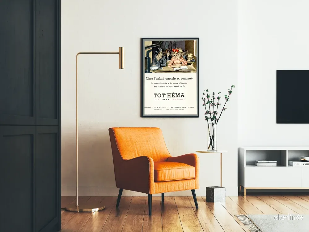 Vintageposter Tot'Héma för barn med anemi och överansträngning - Bild 2
