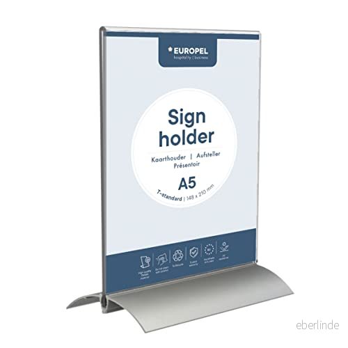 OPUS 2 skyltshållare med aluminiumbas A5 8713931500618