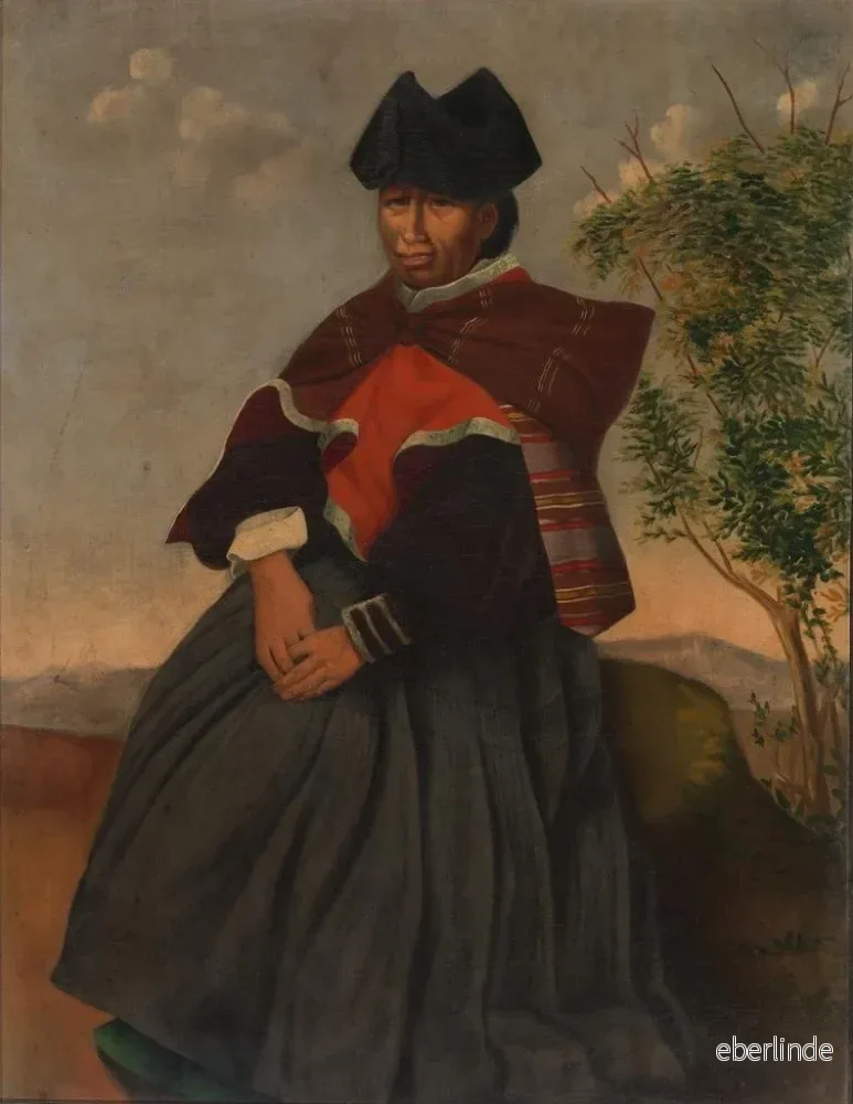 Målning kvinna Aymara - Anonym - Bild 2