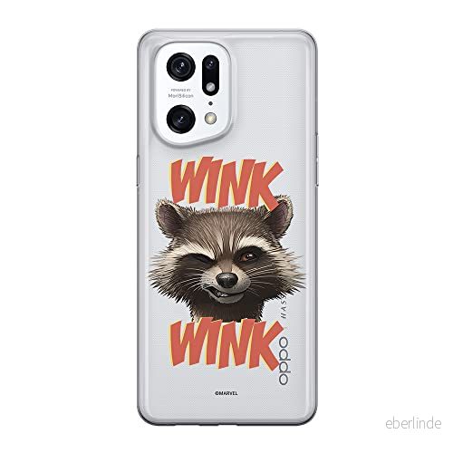 ERT GROUP mobiltelefonfodral för Oppo FIND X5 PRO originalt och officiellt licensierat Marvel mönster Rocket 003 optimalt anpassad till formen på mobiltelefonen, gedeeltelijk transparant 5905511403683