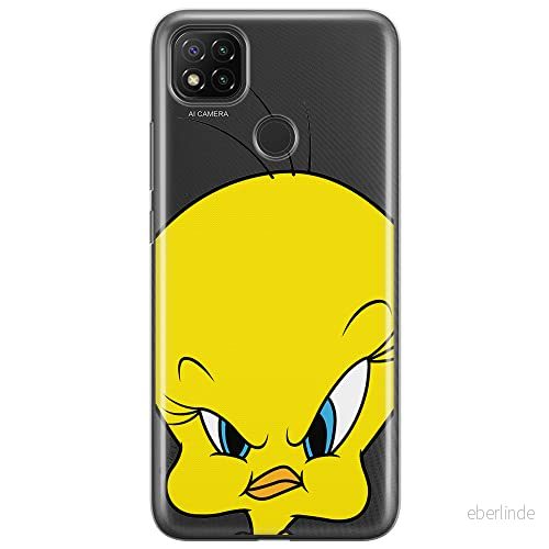 ERT GROUP mobiltelefonfodral för Xiaomi REDMI 9C originalt och officiellt licensierat Looney Tunes mönster Tweety 002 optimalt anpassad till formen på mobiltelefonen, gedeeltelijk transparant 5903040282373