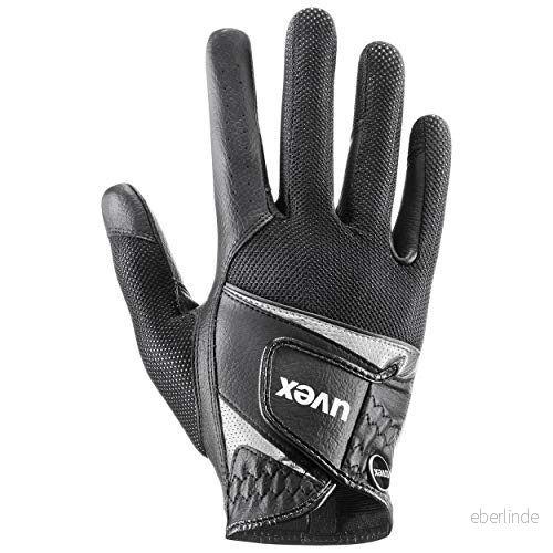 uvex sumair flexibel ridhandske för dam och herr hållbar optimal ventilation black silver 6 4043197332949