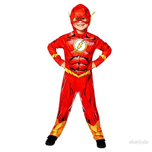 amscan Warner Bros DC Comics superhjältedräkt för barn, gul och röd, 23 år, år 194099040273
