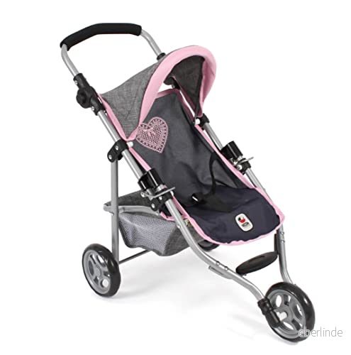 Bayer Chic 2000 Dockvagn Lola, joggingvagn, dockvagn, melange grå, marinblå 4066285612266
