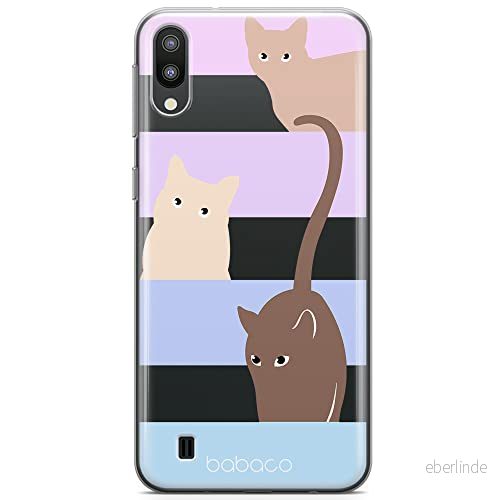 ERT GROUP mobiltelefonfodral för Samsung M10 originalt och officiellt licensierat Babaco mönster Cats 014 optimalt anpassad till formen på mobiltelefonen, gedeeltelijk transparant 5905131067074