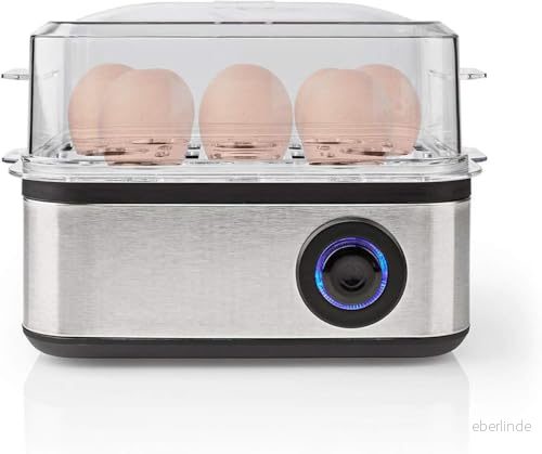 NEDIS Äggspis 8 ägg mätkopp aluminium/svart 0,80 m svart/aluminium 5412810323166