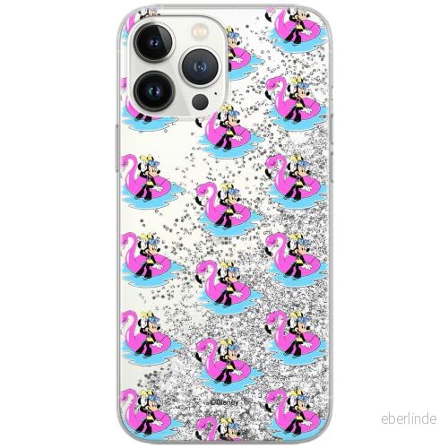 ERT GROUP mobiltelefonfodral för Apple Iphone 13 PRO originalt och officiellt licensierat Disney mönster Minnie 023 Vit optimalt anpassad till formen på mobiltelefonen, med glitter overflow effekt 5904805762000