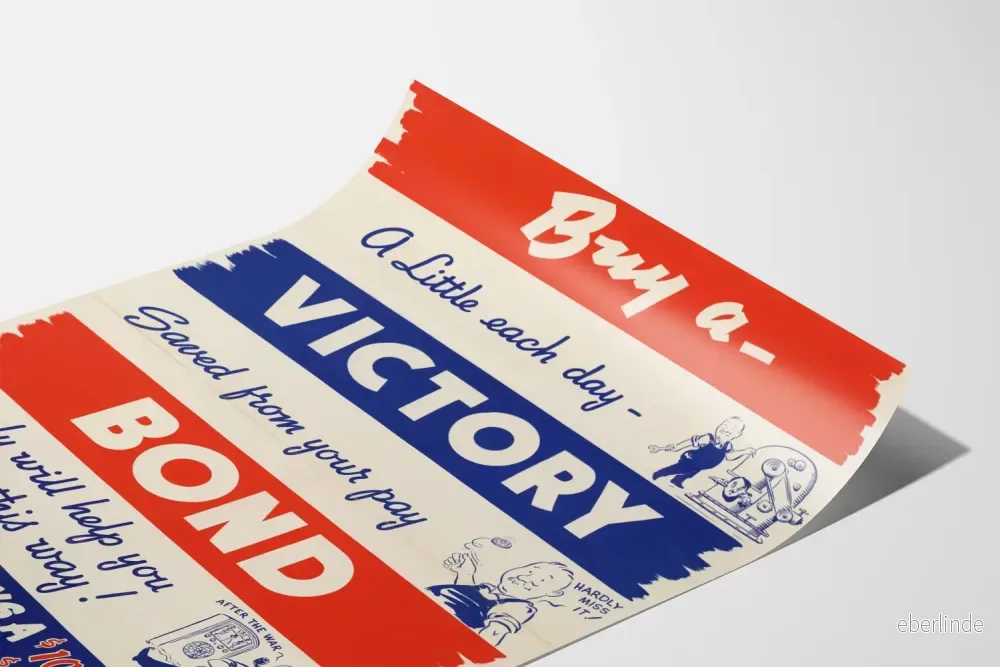 Vintageposter Köp en segerobligation patriotisk väggdekoration - Bild 3
