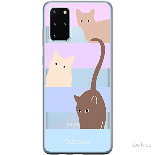 ERT GROUP mobiltelefonfodral för Samsung S20 PLUS / S11 originalt och officiellt licensierat Babaco mönster Cats 014 optimalt anpassad till formen på mobiltelefonen, gedeeltelijk transparant 5905131067623