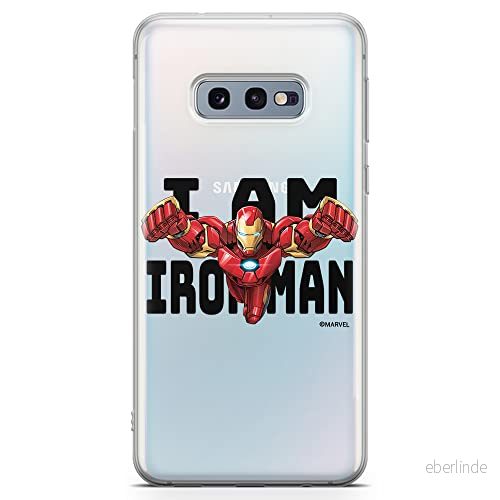 ERT GROUP mobiltelefonfodral för Samsung S10e originalt och officiellt licensierat Marvel mönster Iron Man 028 optimalt anpassad till formen på mobiltelefonen, gedeeltelijk transparant 5904805140518
