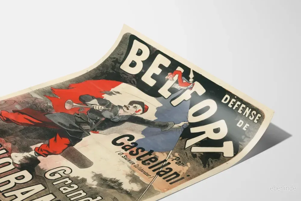 Gammal affisch Belfort-försvar - Vintage väggdekorationsposter - Bild 3