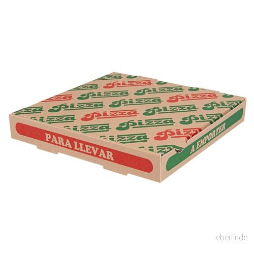 100 Enheter Pizza Lådor ’Thepack’ 330 G/M2 26X26X3,8 Cm Naturlig Mikrokanal Vågig Kartong 8420499235332 100 Enheter Pizza Lådor ’Thepack’ 330 G/M2 26X26X3,8 Cm Naturlig Mikrokanal Vågig Kartong 8420499235332