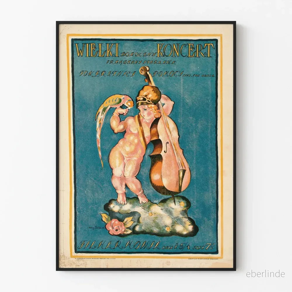Årlig konsertposter med Cupido och cello Årlig konsertposter med Cupido och cello