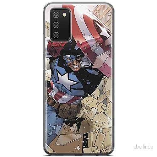 ERT GROUP mobiltelefonfodral för Samsung A02S originalt och officiellt licensierat Marvel mönster Captain America 021 optimalt anpassad till formen på mobiltelefonen, fodral tillverkad av TPU plast 5903040238837