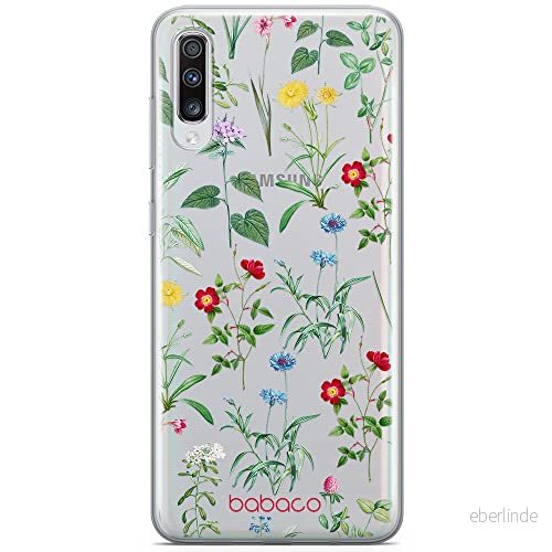 ERT GROUP mobiltelefonfodral för Samsung A70 originalt och officiellt licensierat Babaco mönster Flowers 042 optimalt anpassad till formen på mobiltelefonen, gedeeltelijk transparant 5905131316592