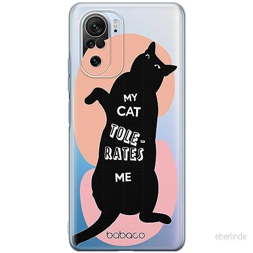 ERT GROUP mobiltelefonfodral för Xiaomi MI 11i/ REDMI K40/K40 PRO/POCO F3/ F3 PRO originalt och officiellt licensierat Babaco mönster Cats 003, gedeeltelijk transparant 5905511887087