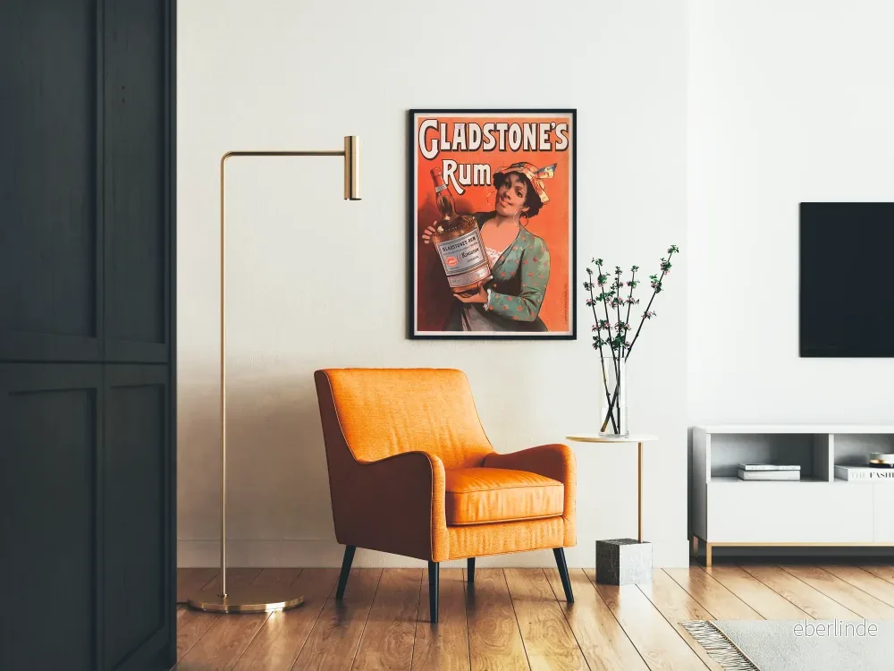 Vintageaffisch för Gladstone's Rum för väggdekoration - Bild 2
