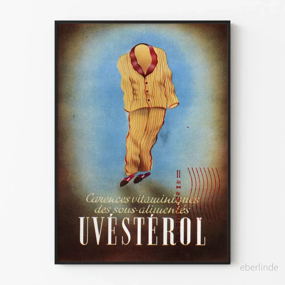 Vintage reklamposter UVÉSTÉROL väggdekoration retro
