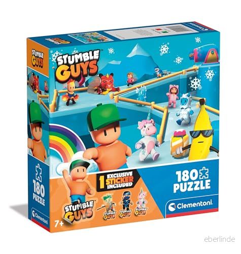 Clementoni Guys 180 stycken barn 7 år, pussel karaktärer Stumble videospel, spel, tillverkad i Italien, 29323, flerfärgad 8005125293230