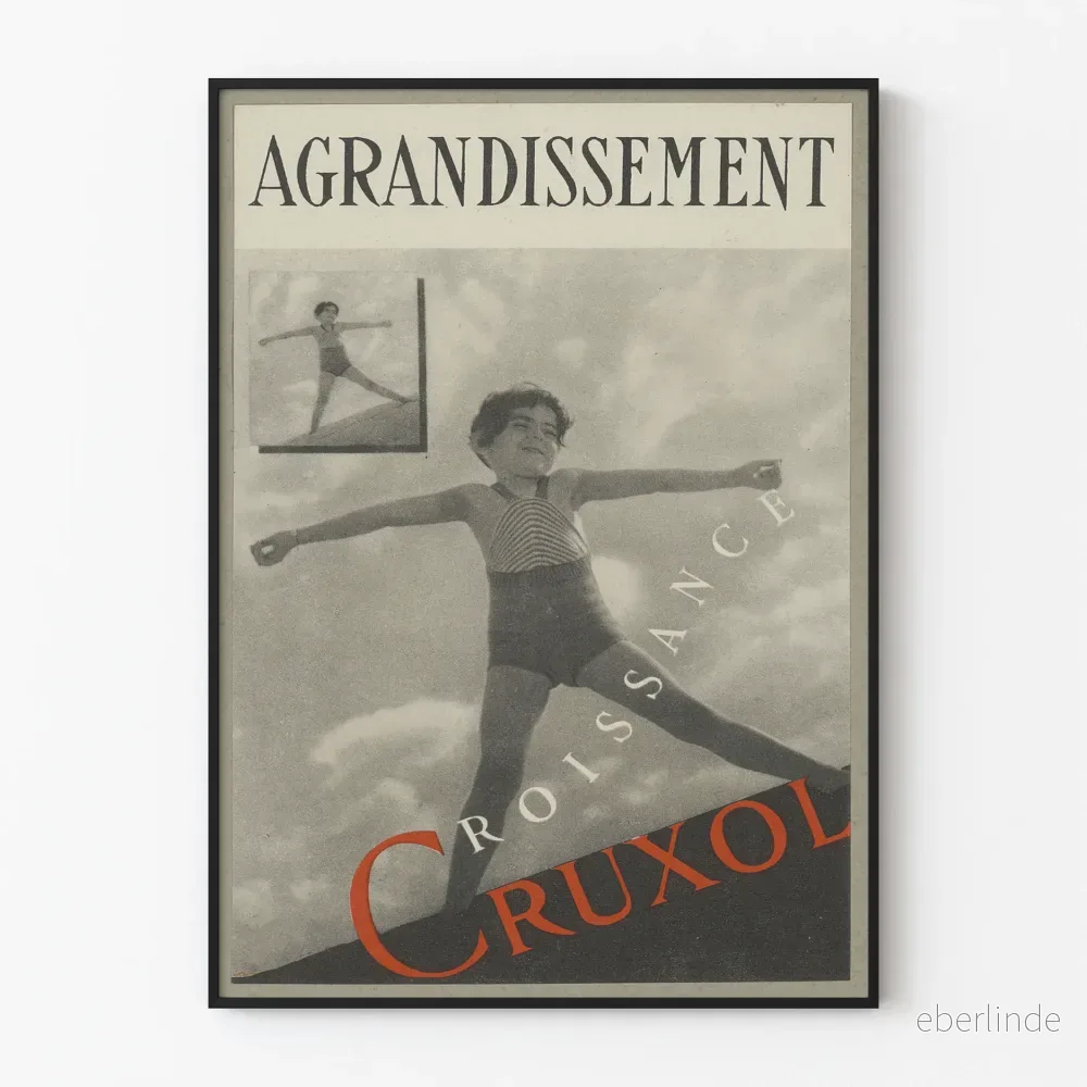 Vintageposter Cruxol: retro väggdekoration med växande design