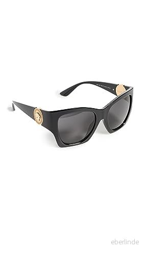 Versace Solglasögon, Storlek: 55, Black 8056597894807