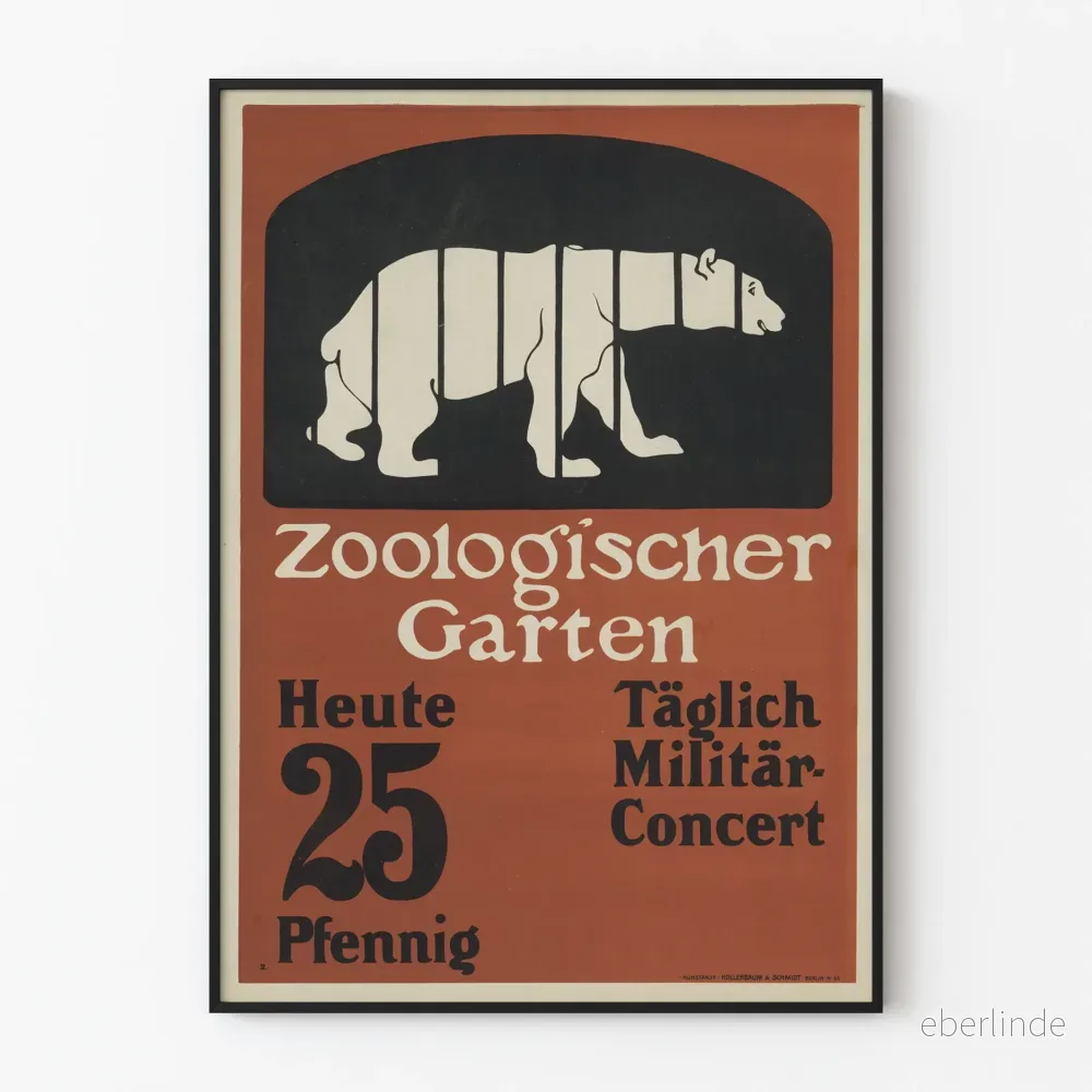 Vintageposter Zoologischer Garten Björn i Bur Vintageposter Zoologischer Garten Björn i Bur