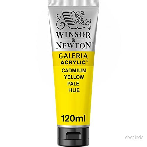 Winsor & Newton 2131114 Galeria akrylfärg, hög pigmentering, ljusäkta, krispig konsistens, 120 ml tub, kadmiumgul blek 94376986822
