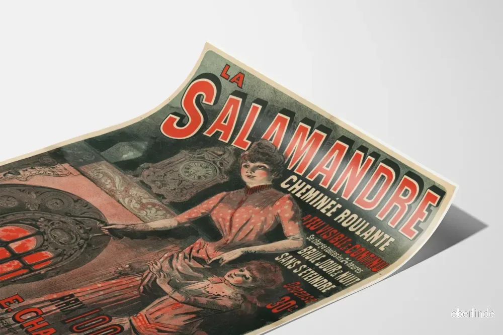Vintageposter La Salamandre Rullande Kamin - Bild 3