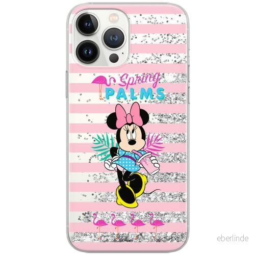 ERT GROUP mobiltelefonfodral för Apple Iphone 12 PRO MAX originalt och officiellt licensierat Disney mönster Minnie 028 Vit optimalt anpassad till formen på mobiltelefonen, med glitter overflow effekt 5903040387023