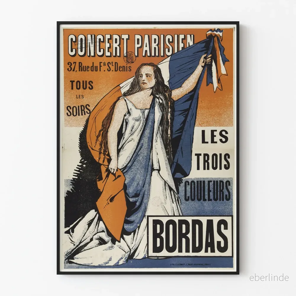 Konsertaffisch Parisienne Les Trois Couleurs Bordas