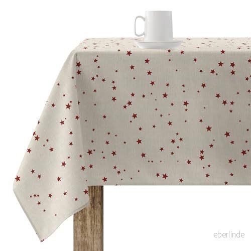 BELUM bordsduk Jul XL 180x300 cm 100% bomull hartsad Anti-Fläckfri (Takt ej mjukad) Modell Merry Christmas 23 8434563187762