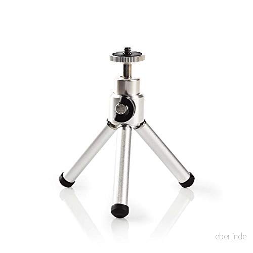 NEDIS ministativ sväng och lutningsfunktion max. 0,8 kg 13,4 cm svart/silver 11,0 silver, TPOD1000GY 5412810292370