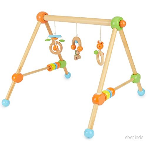 Bieco babygym babylekgym lekgym för nyfödd baby babyleksak i trä babyaktivitetsgym babylek aktivitetsgym babygolv gym 4005544230124