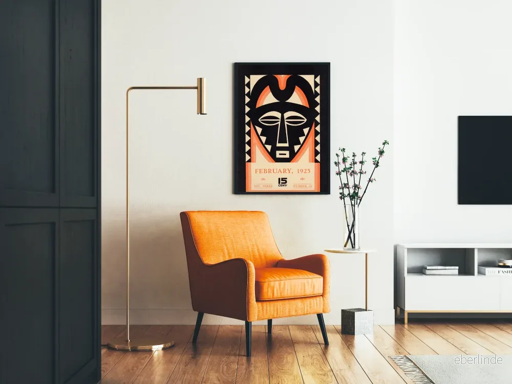 Dekorativ poster med afrikanskt maskeri vintage 1925 - Art déco-stil - Bild 2