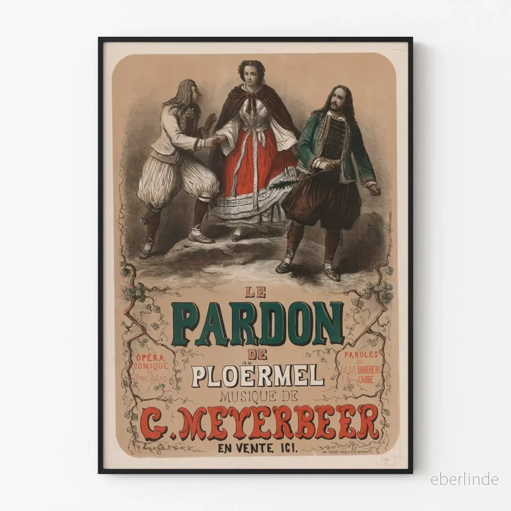 Vintageposter Le Pardon de Ploërmel - Väggdekoration för teater och opera