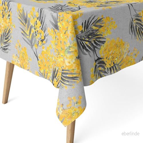 ECOMMERC3 fläckbeständig bordsduk för rektangulärt bord storlek 260 x 140 cm extra mjuk och vattentät grå 8435767368100