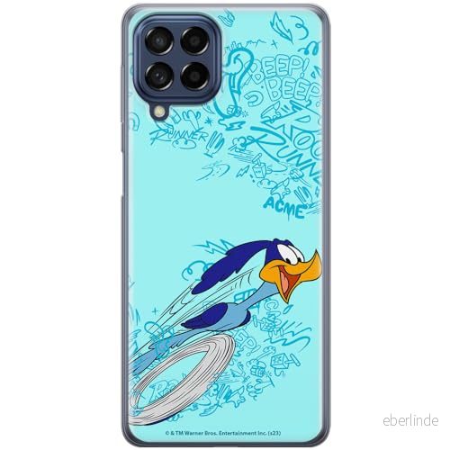 ERT GROUP mobiltelefonfodral för Samsung M33 5G originalt och officiellt licensierat Looney Tunes mönster Roadrunner 004 anpassad till formen på mobiltelefonen, fodral tillverkad av TPU plast 5905795127480