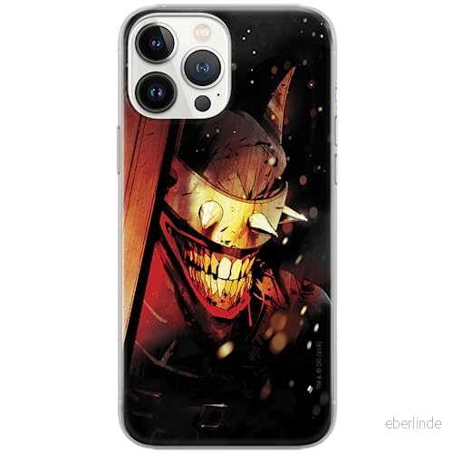 ERT GROUP mobiltelefonfodral för Iphone 13 PRO originalt och officiellt licensierat DC mönster Batman Who Laughs 005 Vit optimalt anpassad, fodral tillverkad av TPU plast 5903932856484