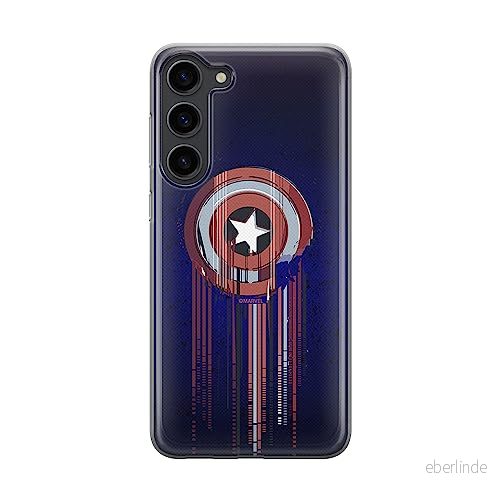 ERT GROUP mobiltelefonfodral för Samsung S23 PLUS originalt och officiellt licensierat Marvel mönster Captain America 017 anpassad till formen på mobiltelefonen, fodral tillverkad av TPU plast 5905511441364