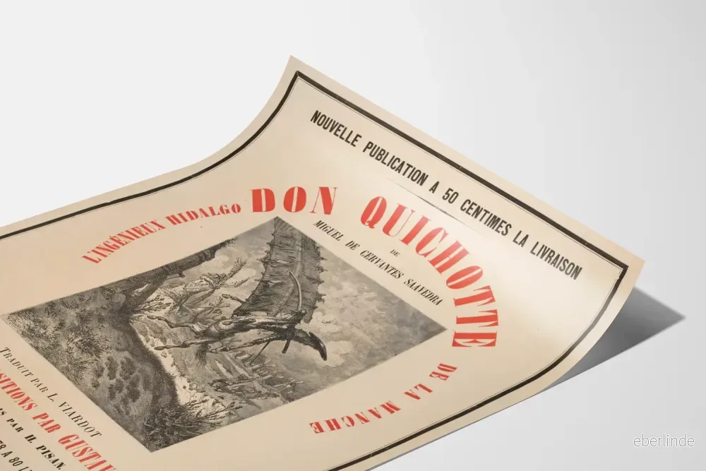 Vintageposter av Don Quijote från La Mancha illustrerad av Gustave Doré - Bild 3