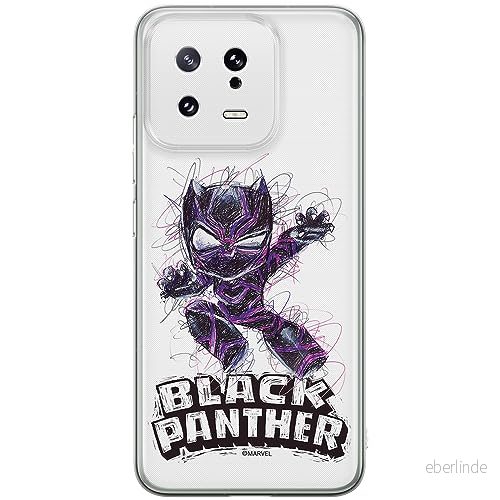 ERT GROUP mobiltelefonfodral för Xiaomi 13 originalt och officiellt licensierat Marvel mönster Black Panther 017 optimalt anpassad till formen på mobiltelefonen, fodral tillverkad av TPU plast 5905511904456