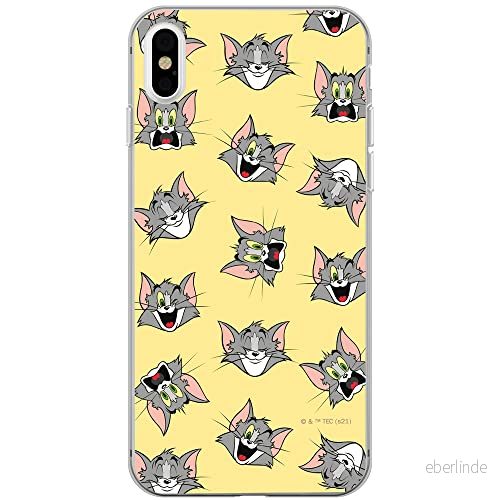 ERT GROUP mobiltelefonfodral för Apple Iphone XS Max originalt och officiellt licensierat Tom and Jerry mönster 007 Vit optimalt anpassad till formen på mobiltelefonen, fodral tillverkad av TPU plast 5904805255229