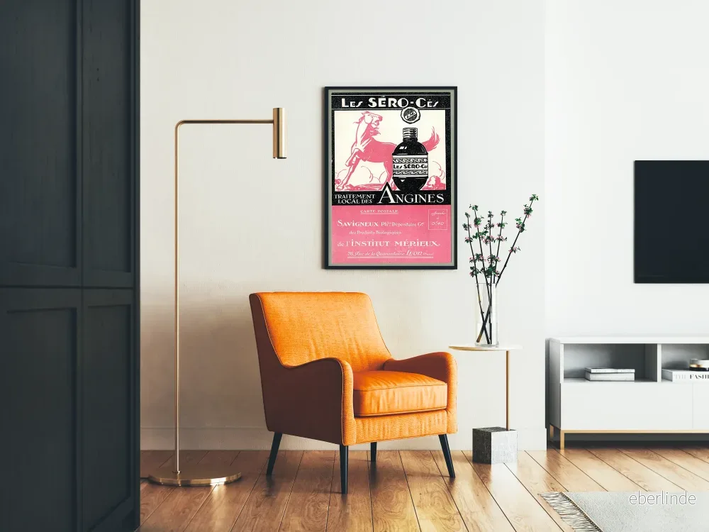Vintageposter Les Séro-Ces lokalbehandling av halsfluss - Bild 2