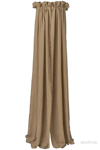 Meyco Baby Uni baldakin, babyskärmtak (skärmtak av bomull och polyester, skyddad miljö, varm atmosfär, enkel fastsättning, mjuk textur, tvättbar, storlek: 55 x 240 cm), toffee 4054703593716