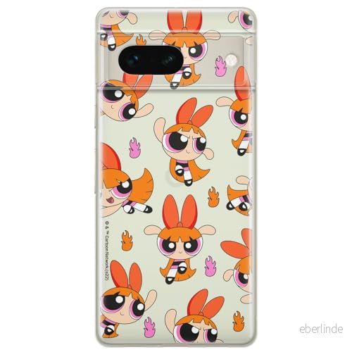 ERT GROUP mobiltelefonfodral för Google PIXEL 7 originalt och officiellt licensierat The Powerpuff Girls mönster 007 optimalt anpassad till formen på mobiltelefonen, gedeeltelijk transparant 5905795154035