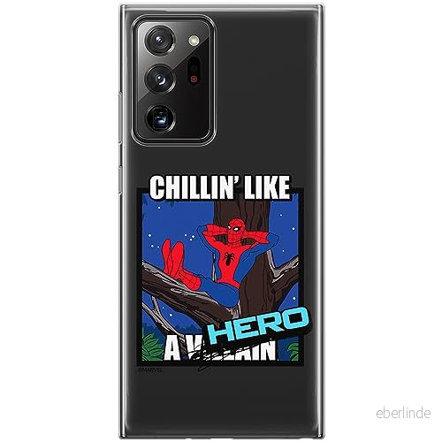 ERT GROUP mobiltelefonfodral för Samsung GALAXY NOTE 20 ULTRA originalt och officiellt licensierat Marvel mönster Spider Man 033 anpassad till formen på mobiltelefonen, gedeeltelijk transparant 5905795008819