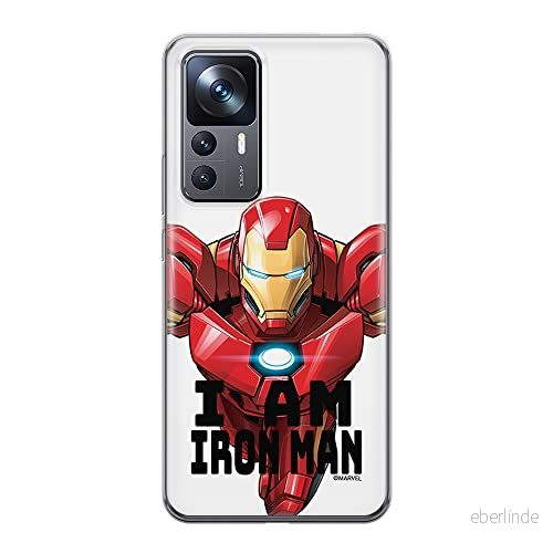 ERT GROUP mobiltelefonfodral för Xiaomi 12T/12T pro/K50 Ultra originalt och officiellt licensierat Marvel mönster Iron Man 029 anpassad till formen på mobiltelefonen, fodral tillverkad av TPU plast 5905511582326